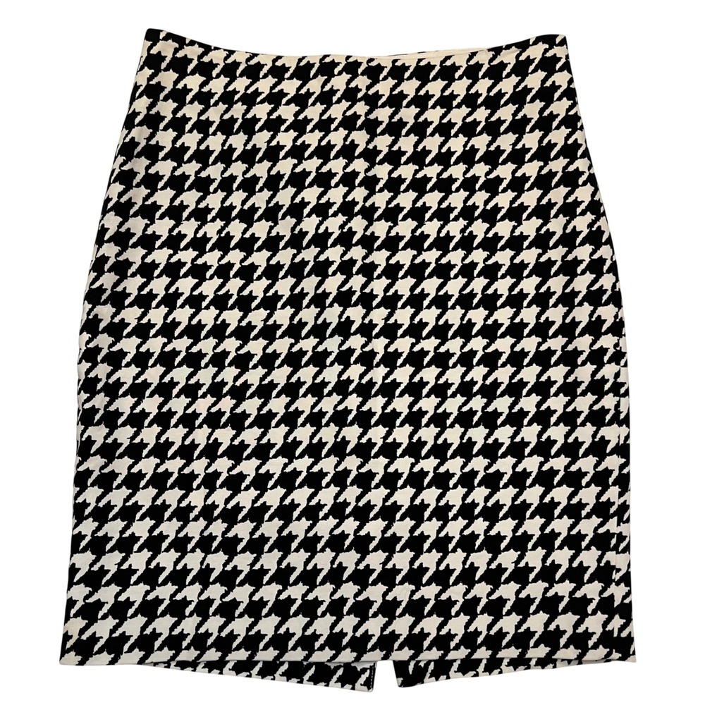 The Limited Black White Houndstooth Y2K‎ Preppy Academia Old Money Skirt Size 10